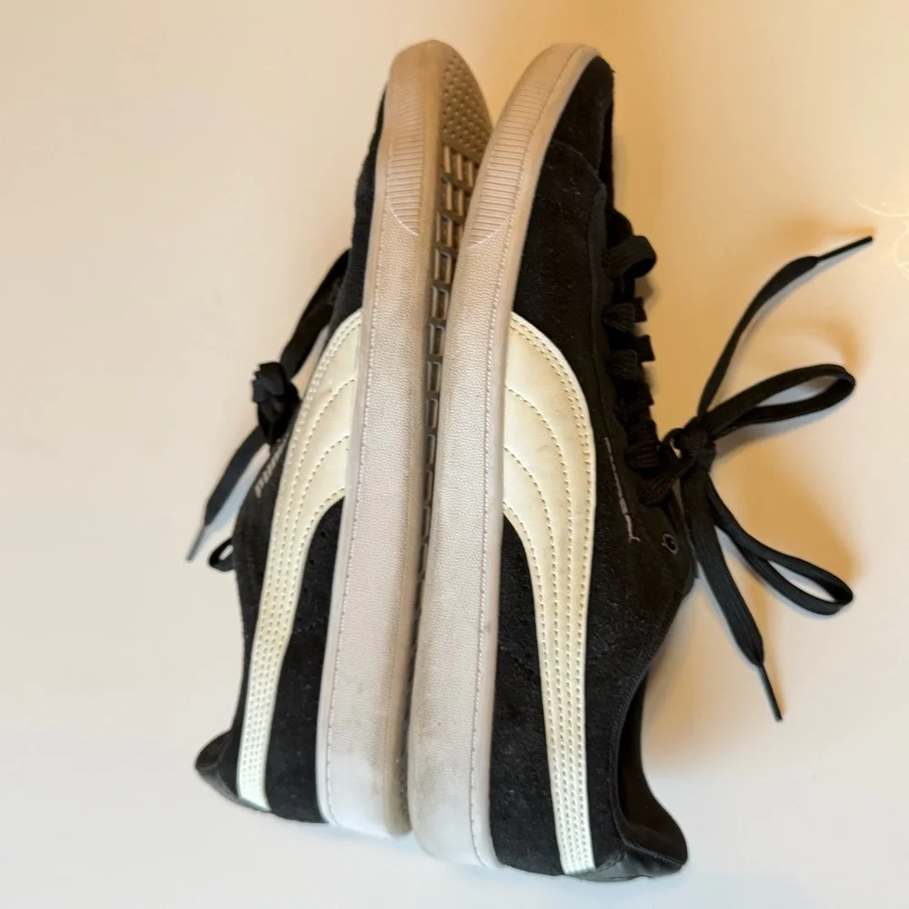 PUMA Women's Vikky 3.0 Lace Up Sneaker Black/White/Silver 9.5 US - Picture 7 of 15